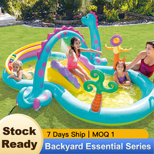 <span class=keywords><strong>Piscine</strong></span> gonflable rectangulaire <span class=keywords><strong>INTEX</strong></span> en PVC <span class=keywords><strong>pour</strong></span> enfants, avec toboggans, <span class=keywords><strong>pour</strong></span> usage domestique, piscines à jets d'eau extérieures, piscines intérieures <span class=keywords><strong>pour</strong></span> enfants, <span class=keywords><strong>piscine</strong></span> à balles océaniques - Product Image 1