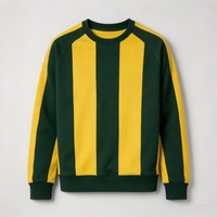 Pull à col rond pour homme, collection automne 2026, à rayures colorées, 100 % coton, coupe ample, respirant, séchage rapide, style décontracté streetwear