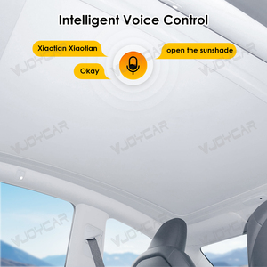 Nuovo Y ginepro parasole elettrico automatico in <span class=keywords><strong>vetro</strong></span> tetto parasole alimentato per Tesla modello Y 2025 2026 parasole tettuccio apribile parasole retrattile - Product Image 3