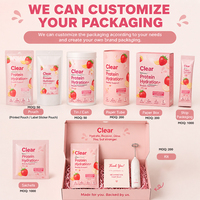 Poudre de boisson protéinée Clear Whey de 20g, collagène, électrolytes, supplément d'hydratation, saveur fraise-limonade, boisson riche en protéines