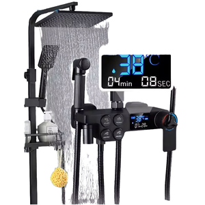 Sang trọng hiện đại chất lượng cao khách sạn phòng tắm vòi chất lượng mưa vòi hoa sen đặt cao cấp kỹ thuật số Đồng hồ đo đầu phun máy bay phản lực cho căn hộ - Product Image 4