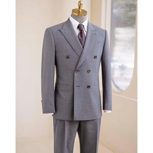 Мужской формальный зеленый Свадебный костюм новый дизайн половина холст весенний стиль антистатический комплект с плоской передней - Product Image 4