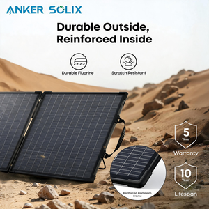 Anker SOLIX PS200 200W 25% Efficiency 5-year Warranty Bifacial Portable <b>Solar</b> <b>Panel</b> For Outdoor/Energy Storage Charging - Product Image 2