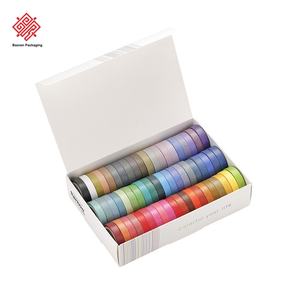 Caja de 60 Colores, Cintas Washi de Colores Sólidos Básicos Sin Repetición, Decoración para Cuadernos, Pegatinas de Papel Washi, Juego en Caja, en Stock - Product Image 4