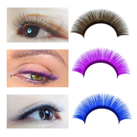 NAGARAKU — Extension de cils Volume Auto-Fan, couleurs violet bleu noir