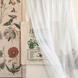 1 ud. Bolso de hombro personalizado de lona con patrón de <span class=keywords><strong>Harry</strong></span>'s House para viaje, bolso de compras reutilizable para mujer - Product Image 5