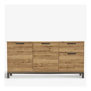 Gran armario de almacenamiento de muebles de madera Pino reciclado 1,5 metros de longitud aparador en la sala de estar