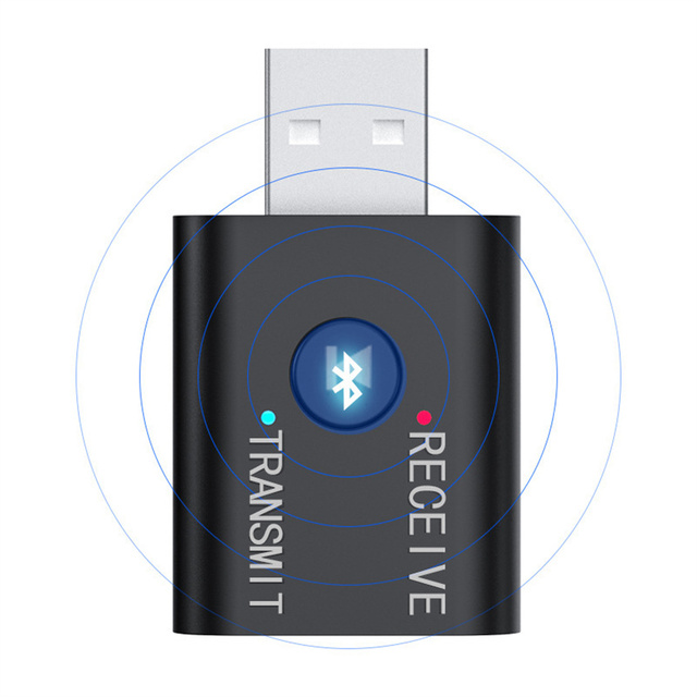 Wholesale TR6 Mini USB BT 5.0 TX+RX Receiver Transmitter USB Wireless Adapter Receiver With 3.5mm Audio Cable for TV Computer