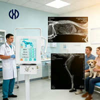 Appareil de radiographie vétérinaire professionnel portable réglable avec détecteur à panneau plat filaire ou sans fil pour l'examen des chiens, des chats et des chevaux
