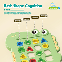 Juego de Rompecabezas Educativo Temprano: Emparejamiento de Formas de Dinosaurios y Bloques de Colores