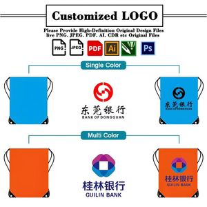Polyester Drawstring Bag Gym Outdoor Sports Camping Multicolor Neoprene Design With Custom Logo for Kids Men & Women - Product Image 2