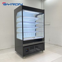 Réfrigérateur vertical à rideau d'air pour boissons et yaourts de magasin de proximité, vitrine ouverte, armoire réfrigérée écoénergétique