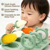 Moules à glaces en silicone 6 cavités les plus tendance 2026 avec poignée pour la préparation d'aliments sains pour bébés et de sucettes glacées au lait maternel