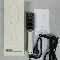 Alat Penata Rambut Mini Profesional 2 in 1, Sisir Pelurus & Pengeriting Rambut Elektrik