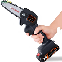 Draagbare 24V snoerloze mini-kettingzaag, 4-inch elektrische handzaag met oplaadbare batterij voor het snoeien van struiken en bomen