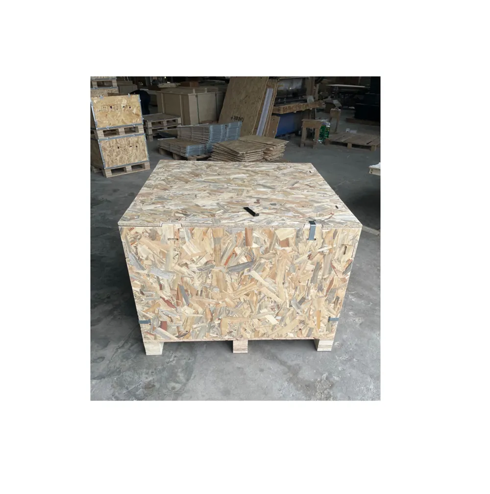Environmentally friendly durable plywood wooden cases stacked marine dock storage box size custom packaging crates