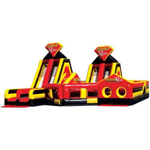 Parcours d'obstacles gonflable ultime Double Rush à deux voies, jeu de défi de course d'obstacles avec château gonflable, à vendre - Product Image 2