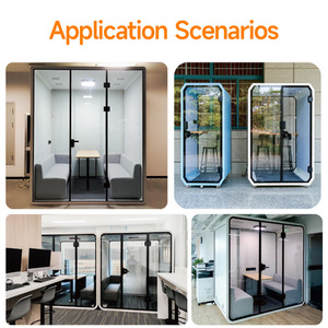 <span class=keywords><strong>Casa</strong></span> pequeña para oficina inteligente, contenedor prefabricado de manzana portátil moderno para oficina - Product Image 4