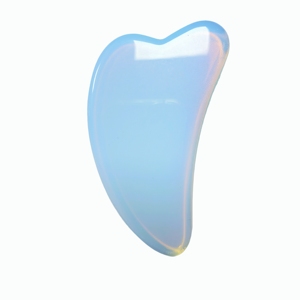 Iridescent Opalite Dolphin Gua Sha Transparent Blue Crystal Scraping <b>Massager</b> for Face Lift - Product Image 1