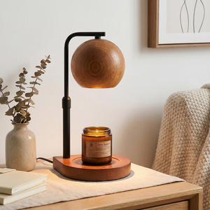 Scandinavian Brass Table <b>Lamp</b> Candle Holder Push Button Switch Warm Light 2000K LED Eye-Caring Cone <b>Shade</b> Bedroom <b>Lamp</b> - Product Image 1