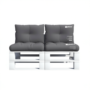 Juego de 2 Cojines para Paletas de Exterior Phina, Tela Antracita, Extraíbles, Lavables, para Uso en Todas las Estaciones - Product Image 1