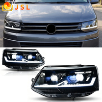 Feux de voiture JSL pour VW Multivan T5 T5.1 2003-2015, ensemble de phares avant, mise à niveau LED, lentille de projecteur, accessoires Plug and Play