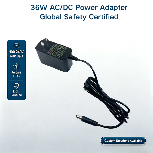 MYIXI Medical 36W AC/DC 12V Power Adapter 2500mA for Listed Cord 5.5x2.1mm 3A 5V-6.6A 12.5V 24V AC 240V PC Material for PC