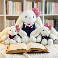 Peluche Lapin à Oreilles Longues Personnalisable avec Logo, Coussin en Forme de Lapin Blanc, Jouet en Peluche, Poupée Animale en Peluche, Coussin de Lit et Canapé, Dessin Animé Anime