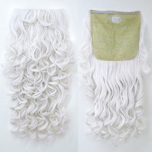 Ensemble complet de <span class=keywords><strong>barbe</strong></span> <span class=keywords><strong>et</strong></span> <span class=keywords><strong>perruque</strong></span> de Noël blanc éclatant, une seule pièce, pour remplacement capillaire <span class=keywords><strong>et</strong></span> cosplay - Product Image 2