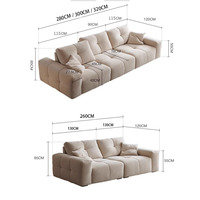 Juego de Sofás Seccionales Modernos de Lujo, Sofá Cama de Tela de 3 Plazas para Espacios Pequeños, Muebles de Sala de Estar