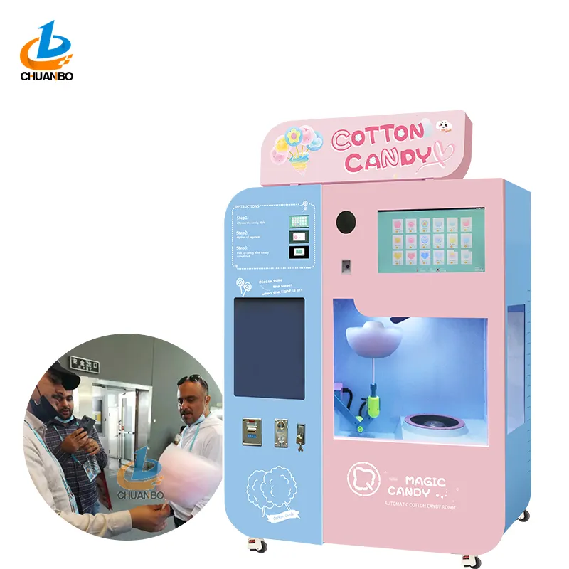 Commercial Automatic Intelligent Colorful Sugar Making Machine Cotton Candy Machine