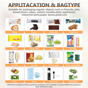 Machine d'emballage horizontale entièrement automatique pour sachets de bonbons au caramel et au chocolat avec système de scellage de film haute vitesse - Product Image 2