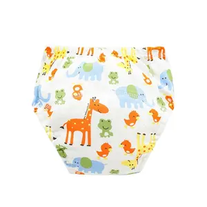 Wholesale Cheap Washable 100% Cotton Baby diapers Babies Nappies Soft Baby Potty Training Pants