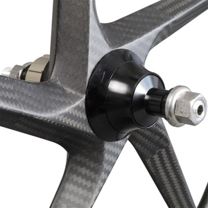 Ruota in carbonio Fnhon Raffica 3 sessanta 5 raggi A cinque razze Wheelset Bici Pieghevole 3 velocità Wheelset 16 349 Cerchio mozzo di Novatec 74/112 millimetri - Product Image 5