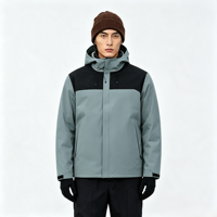 Veste à capuche imperméable coupe-vent isolée à coque rigide, avec rembourrage en duvet de coton intégré personnalisé pour la randonnée, le camping et les aventures en plein air
