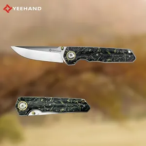 Couteau de poche à manche edc g10 haut de gamme couteau pliant tactique couteau pliable de survie à lame D2 pour cadeau