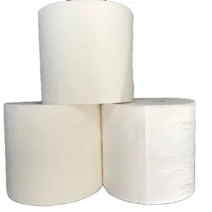 Papier toilette soluble dans l'eau salle de bain doux et hygiénique 3 plis impression personnalisée blanc vierge pâte de bois tissu bambou rouleau de papier toilette