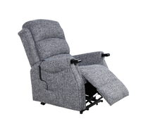 Fauteuil inclinable électrique en tissu lin avec poche latérale pour personnes âgées, idéal pour le salon et la maison