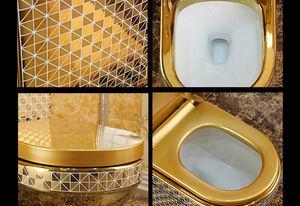 Chine Chaozhou <span class=keywords><strong>Prix</strong></span> direct d'usine Siphonic <span class=keywords><strong>Wc</strong></span> Céramique Toilette monobloc couleur or à vendre - Product Image 5