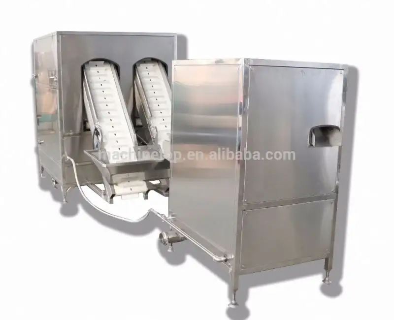 Ripe banana peeling and root cutting machine