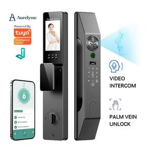 Serrure intelligente Aurelysse Tuya à reconnaissance faciale 3D et lecture des veines palmaires, serrure de porte numérique automatique avec vidéo pour portail principal, <span class=keywords><strong>installation</strong></span> facile - Product Image 1