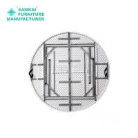 Table pliante ronde en plastique HDPE pour événements et traiteur, vente en gros