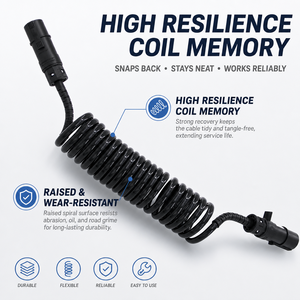 <span class=keywords><strong>Cable</strong></span> Eléctrico Espiralado HJYAJZT de <span class=keywords><strong>7</strong></span> Núcleos con Blindaje ABS, Enchufe de Alimentación para Camión, <span class=keywords><strong>Cable</strong></span> Espiralado para <span class=keywords><strong>Remolque</strong></span> de 15 <span class=keywords><strong>Pines</strong></span>, <span class=keywords><strong>Cable</strong></span> de <span class=keywords><strong>Remolque</strong></span> de <span class=keywords><strong>7</strong></span> Vías - Product Image 3