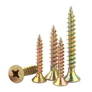 Carbon Steel Countersunk Wood Screws M3.5 M4 M5 Slotted Head Metric Coarse Thread Construction Industry Use - Product Image 2