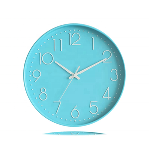 Vô cùng thời gian trừu tượng đồng hồ màu xanh bán buôn 12 inch Kinh doanh Quà tặng khuyến mãi đồng hồ treo tường thạch anh Analog Đồng hồ cửa hàng khuyến mãi - Product Image 1