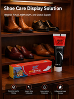 Betún para Zapatos de Uso Único Jin Yang Instant Shine Easy Clean, Capacidad Pequeña Estándar de 30g