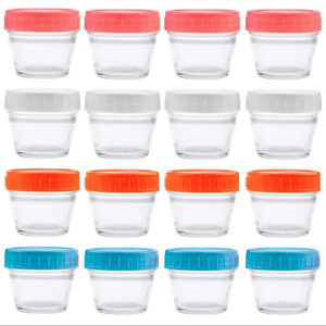Tarro de vidrio para almacenamiento de alimentos para bebés Recipiente de vidrio para alimentos para bebés apilable de 4 oz con tapa sellada de diferentes colores - Product Image 6