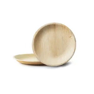 Wholesale Factory Supply 100 Percent Disposable Dinnerware Dishes and Plates Biodegradable Palm Leaf Plates