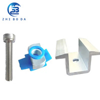 Accessoires solaires ZhiBoDa, pince intermédiaire en aluminium pour connexion intermédiaire de panneaux solaires, fixation de montage photovoltaïque