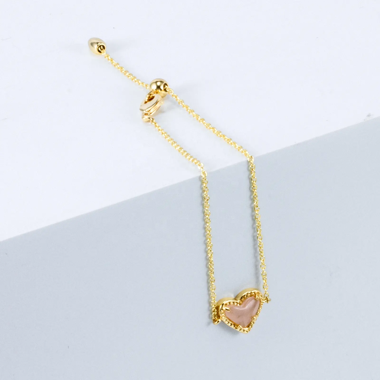 Women Wedding Party Gift Bracelet Temperament Small Heart Personality Chain Jewelry Bracelet Crystal Stone Heart Gold Bracelet